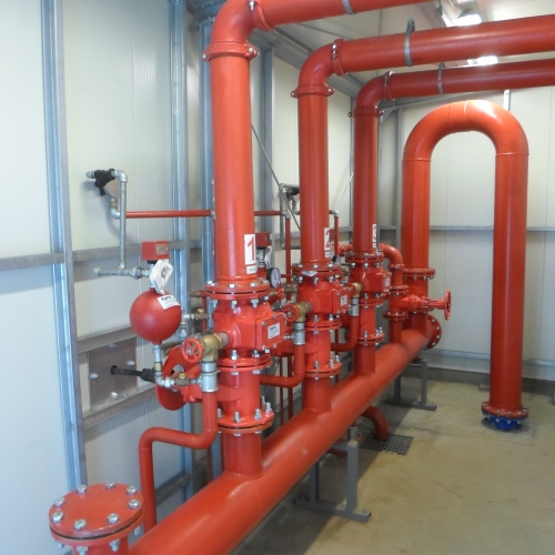 Izrada protivpožarne instalacije-suvi sprinkler sistem, Magacin FCA Kragujevac.
