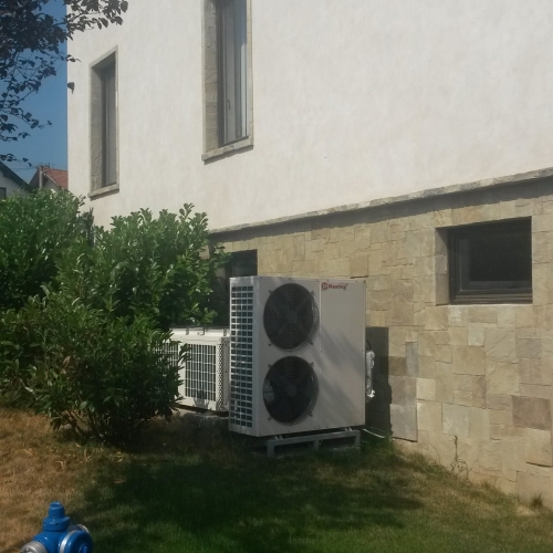 Instalacija podnog,zidnog i plafonskog grejanja i hlađenja sa toplotnom pumpom na poslovnom objektu firme 