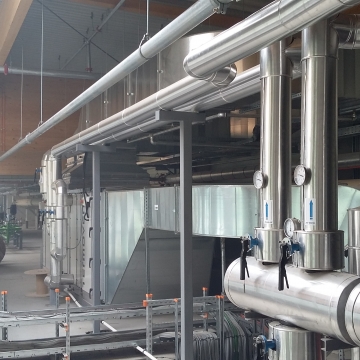 KRONOSPAN, fabrika iverice, Lapovo
Izrada termotehničkih instalacija :
- grejanje,klimatizacija,ventilacija
- komprimovani vazduh
- instalacije tehnologije(hlađenje presa,mešalice,lepkovi itd)  KRONOSPAN, fabrika iverice, Lapovo
