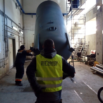 KRONOSPAN, Lapovo.

KOMPRESORSKA STANICA 

Izvođenje mašinskih instalacija – kompresorska stanica - kompresori Ingersoll Rand 2x250 kW, 100 m3/min; cevni razvod, rezervoari komp. vazduha 20.000l + 10.000l; friž. sušači 2x50m3/min. Ventilacija k.stanice, cevovod.